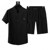2021 armani Tracksuit manche courte homme shirt and short sets ea2022 noir